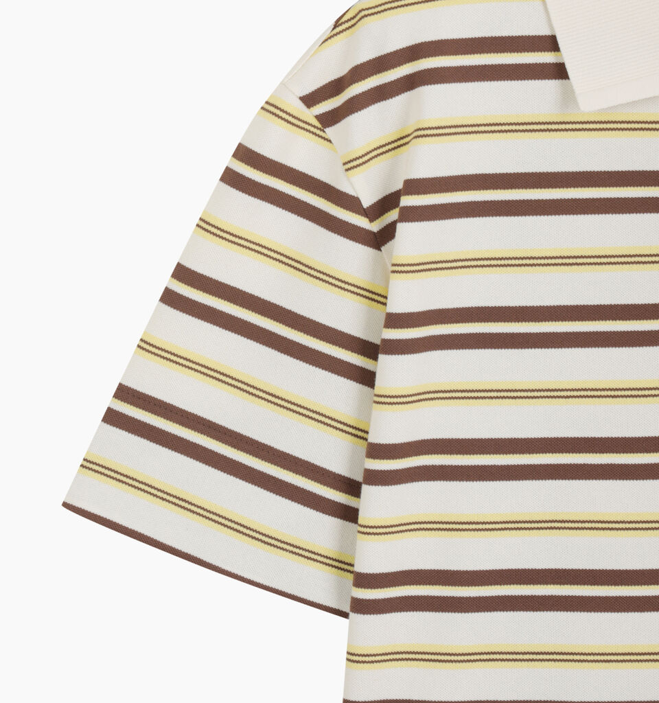 White striped polo - null - Yellow | Sisley K image number 4